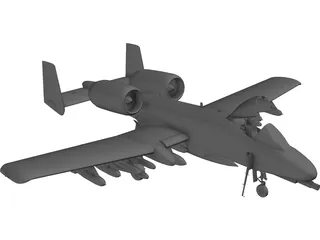 A-10A Thunderbolt II 3D Model