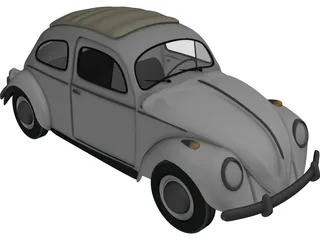 Volkswagen Beetle (1963) 3D Model