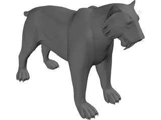 Tiger Saber Tooth 3D Model