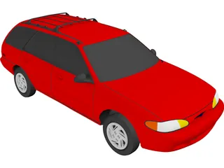 Ford Escort Wagon (1995) 3D Model