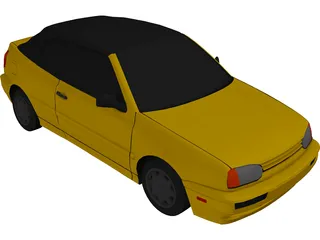 Volkswagen Golf III Cabriolet (1996) 3D Model