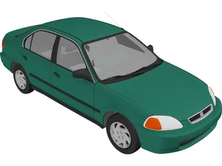 Honda Civic Sedan (1997) 3D Model