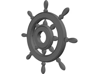 Ship Wheel 3D Model