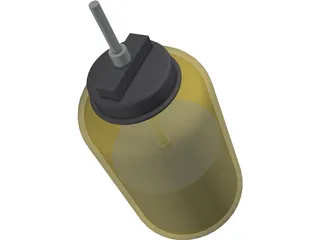 Paste Jar with Brush 3D Model