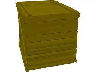 Wooden Crate 3D Model