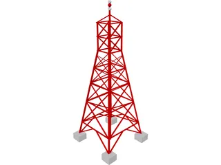 Radio Transmission Tower 3D Model