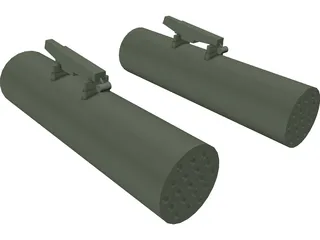 19 Shot Rocket Pod 3D Model