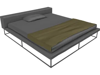 Ile Bed - Living Divani 3D Model