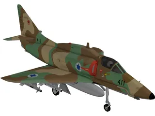 McDonnell Douglas A-4 Skyhawk (Ayit) 3D Model