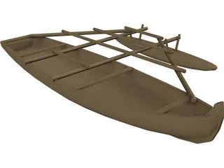 Hawaiian Canoe 3D Model