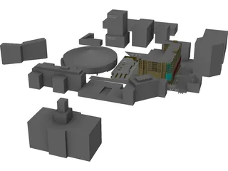 City Center Square 3D Model