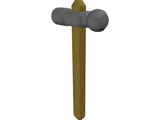 Ball Peen Hammer 3D Model