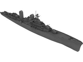 Battle Ship 3D Model