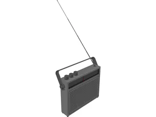 Transistor Radio 70´s 3D Model