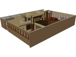 Bar Interior 3D Model