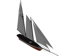 America Racing Yacht 3D Model