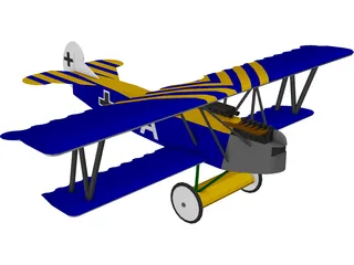 Fokker D.VII 3D Model