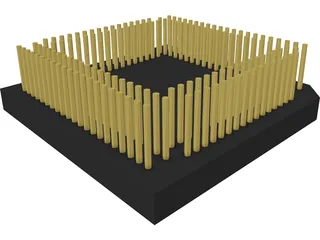 CPU Chip 3D Model