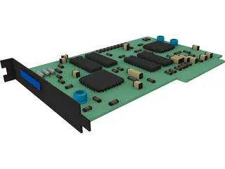 Small Circuitboard 3D Model