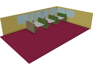 Diner Booths 3D Model