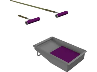 Paint Rollers 3D Model