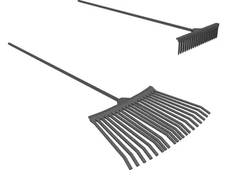 Lawn Rakes 3D Model