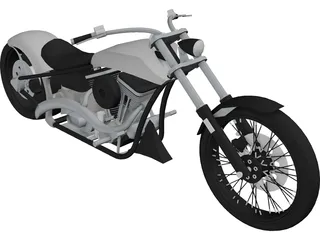 Custom Chopper 3D Model