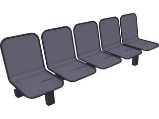 Airport Chairs 3D Model