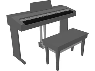 Electronic Keyboard 3D Model