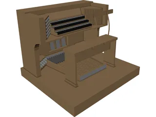 Church Organ 3D Model