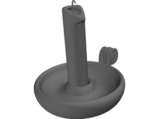 Bedtime Candle and Holder 3D Model