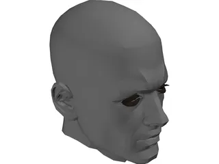 Male Adult Head  3D Model