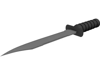 Ka-Bar Military Survival Knife 3D Model