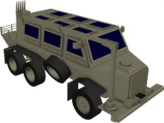 Buffalo Mine Clearing Armored Vehicle 3D Model