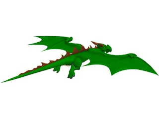 Little Green Dragon 3D Model