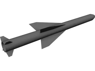 Exocet Missile 3D Model