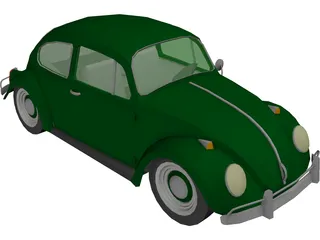 Volkswagen Beetle (1967) 3D Model