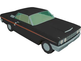 Ford Fairlane 500 Sports Coupe (1964) 3D Model