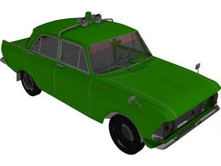 AZLK Moskvitch 412 (1972) 3D Model