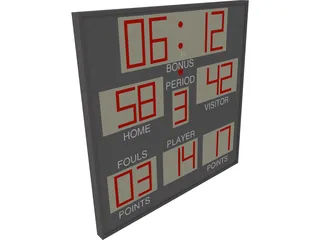 Scoreboard 3D Model