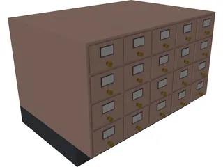 Card Catalogue 3D Model