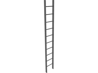 Steel Ladder 3D Model