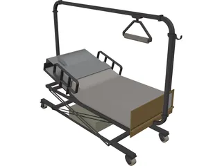 Hospital Bed 3D Model