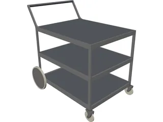 Library Cart 3D Model