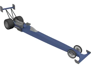 Top Fuel Dragster 3D Model