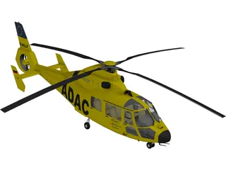 Eurocopter AS-365 Dauphin 3D Model