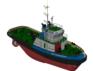 Tug Boat 3D Model