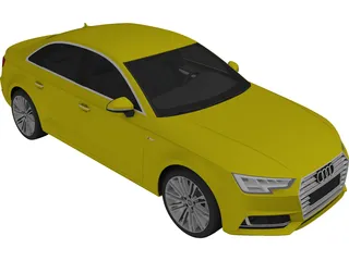 Audi A4 2.0T Quattro S-Line Sedan (2016) 3D Model