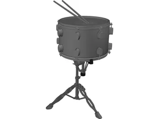 Snare Drum with Stand 3D Model