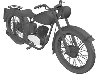 BSA Bantam D1 (1948) 3D Model